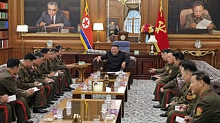 Kim Jong-un meets the leading commanding officers deployed to Kursk region, at the Central Committee of the Workers' Party of Korea's headquarters, in Pyongyang, Aug. 20, 2025