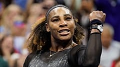 Amerika Birleşik Devletleri'nden Serena Williams, ABD Açık Tenis Şampiyonası'nın ikinci turunda Estonya'dan Anett Kontaveit'i yendikten sonra tepki veriyor, 31 Ağustos 2022. 