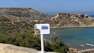 Photo station at CoastSnap research project in Malta