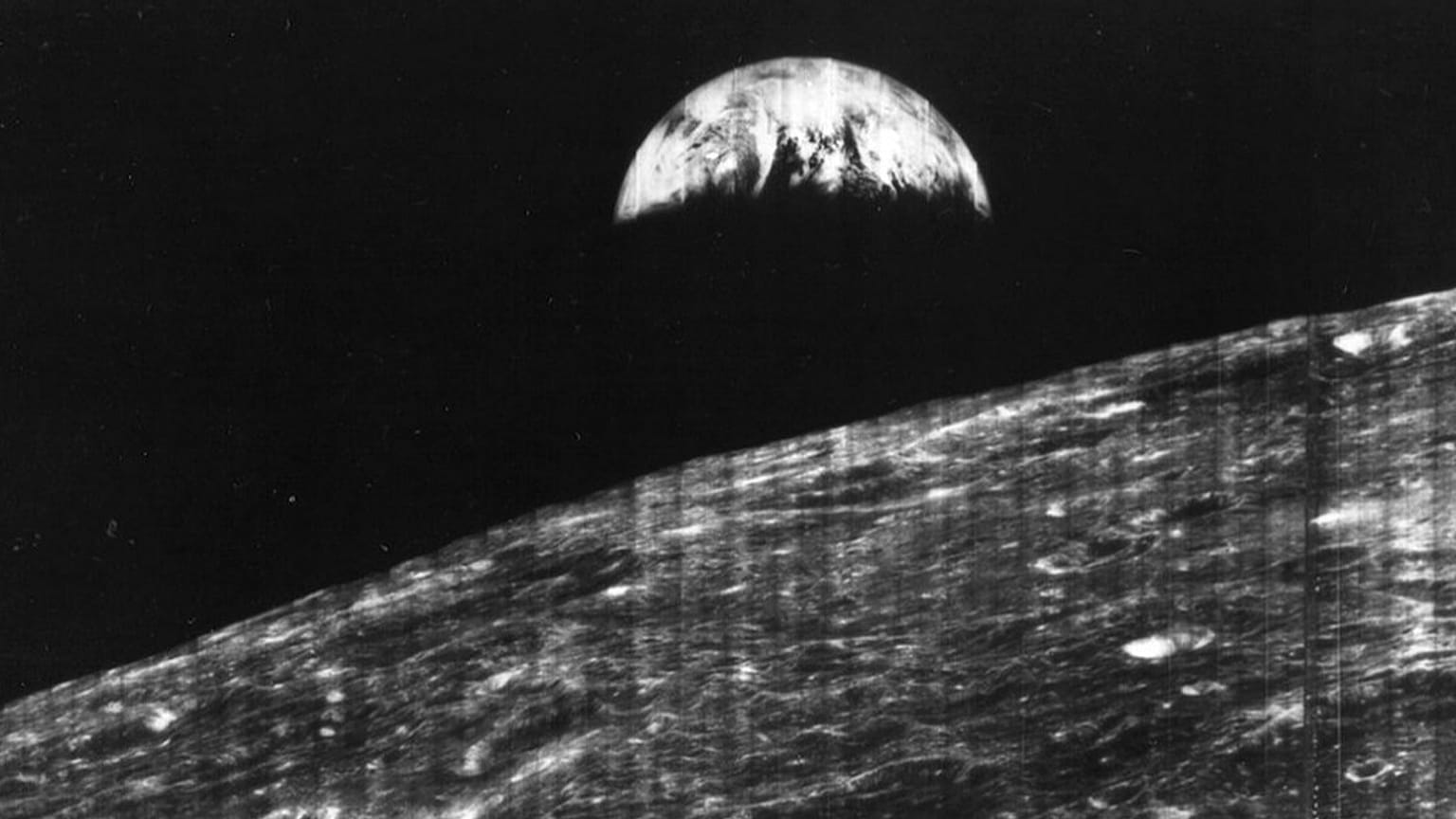 59 years ago today, the first photograph of Earth from lunar orbit was taken.