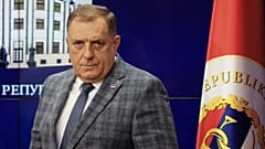 Milorad Dodik, a Boszniai Szerb Köztársaság elmozdított elnöke 2025. augusztus 1-jén. 