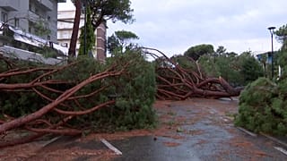 SCREENSHOT - Trail of destruction as storms and heavy downpour hit Adriatic coast town