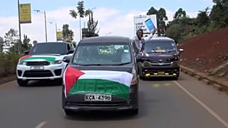 SCREENSHOT - Hundreds in Kenya protest against the war between Israel and Hamas in Gaza