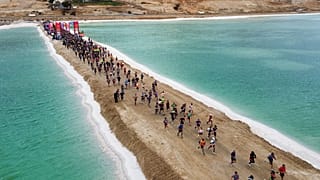 Egy portugáliai tó vízének sókoncentrációja hasonló a Holt-tengeréhez - képünk illusztráció