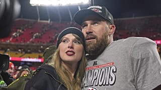 Kansas City Chiefs tight end Travis Kelce and Taylor Swift after the AFC Championship NFL football game against the Buffalo Bills, 26 January, 2025