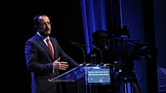 Ο Νίκος Χριστοδουλίδης στο βήμα του Παγκοσμίου Συνεδρίου Κυπρίων Διασποράς