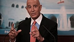 ABD Ankara Büyükelçisi ve Suriye Özel Temsilcisi Tom Barrack, Beyrut'ta açıklamalarda bulunurken, 26 Ağustos 2025
