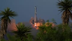 SpaceX's Mega-Rakete Starship macht einen Testflug von Starbase, Texas, Dienstag, 26. August 2025. 