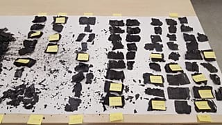 Imagen de unos billetes quemados.