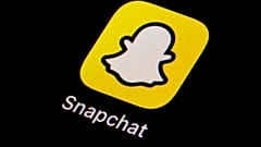 El logotipo de Snapchat visto en un smartphone.