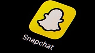 El logotipo de Snapchat visto en un smartphone.