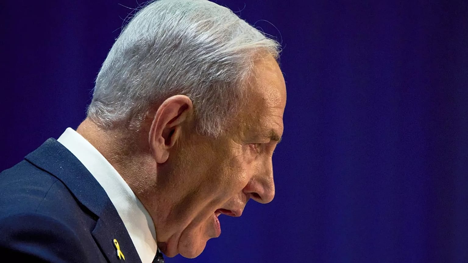 Israel's Prime Minister Benjamin Netanyahu delivers a speech during the International Conference on Combating Antisemitism in Jerusalem, 27 March, 2025
