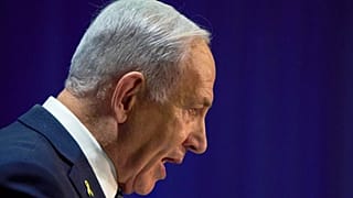 Israel's Prime Minister Benjamin Netanyahu delivers a speech during the International Conference on Combating Antisemitism in Jerusalem, 27 March, 2025