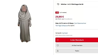 Der Online-Versandhändler steht in der Kritik, weil er Kopftücher für Mädchen anbot.