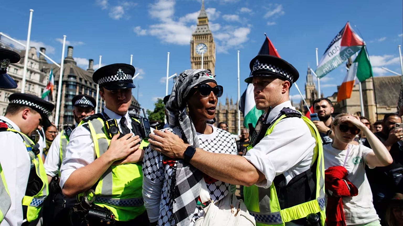 Palestine Action letartóztatások Londonban