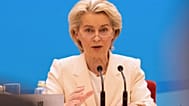 La presidenta de la Comisión Europea, Ursula von der Leyen, en el Gran Salón del Pueblo en Pekín, China, el jueves 24 de julio de 2025.