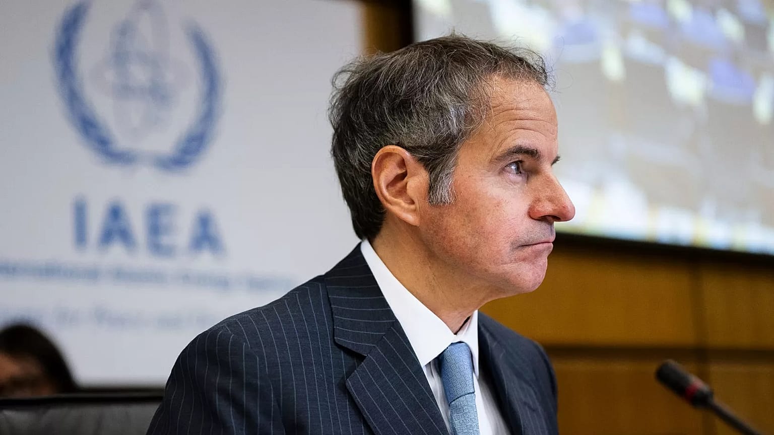 Rafael Grossi, director del Organismo Internacional de Energía Atómica, asiste a una junta directiva en Viena, Austria, el pasado lunes 23 de junio de 2025.