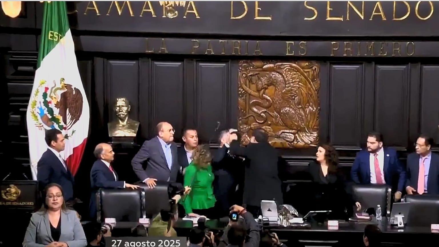 A mexikói Szenátus ülésének vége