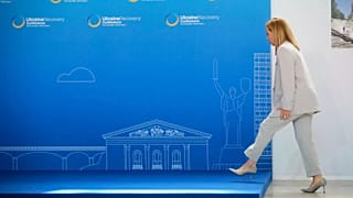 FILE: Italian Premier Giorgia Meloni arrives ahead of the Ukraine Recovery Conference at La Nuvola convention centre in Rome, 10 July 2025