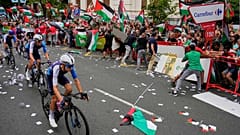 Imagen de protestas en la Vuelta Ciclista a España. Archivo