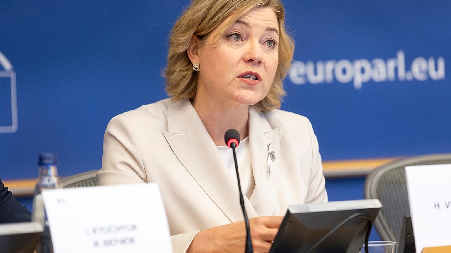 EU Tech Chief Henna Virkkunen at the European Parliament.