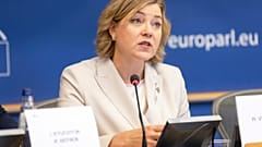 EU Tech Chief Henna Virkkunen at the European Parliament.