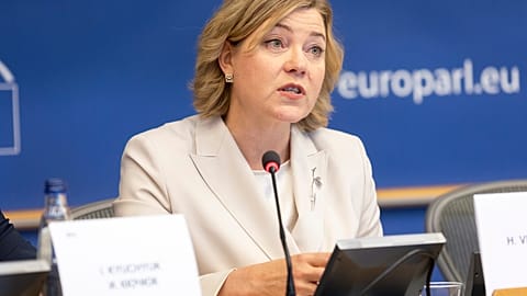 EU Tech Chief Henna Virkkunen at the European Parliament.