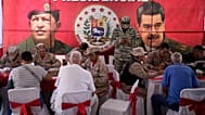 Venezolanos se inscriben durante una campaña nacional de alistamiento para unirse a las milicias civiles en una plaza de Caracas, Venezuela, el 23 de agosto de 2025. 
