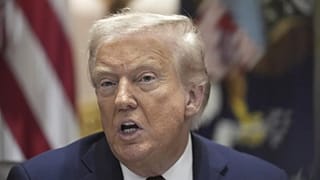 President Donald Trump speaks during a cabinet meeting, Tuesday, Aug. 26, 2025, at the White House in Washington. (AP Photo/Mark Schiefelbein)