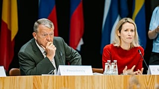 A Alta Representante da UE, Kaja Kallas, em Copenhaga