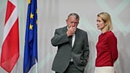 Denmarks Foreign Minister Lars Loekke Rasmussen, left, and EU High Representative of Foreign Affairs and Security Policy Kaja Kallas in Coppenhagen, Denmark. 