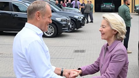 Donald Tusk and Ursula von der Leyen