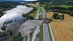 Последствия оползня в Норвегии. 30 августа 2025 г. 