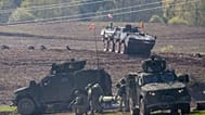 Carros de combate lituanos durante unas maniobras.