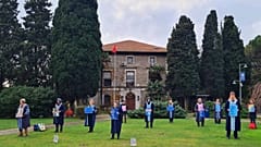 Boğaziçi Üniversitesi akademisyenleri, rektör atamalarına karşı eylemde.