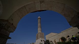 Preparations are underway ahead of the visit of Iraqi prime minister Mohammed Shia al-Sudani to al-Nouri Mosque in Mosul, 31 August, 2025