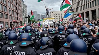 Berlin'de protesto