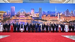 رؤساء الدول المشركة في قمة منظمة شنغهاي للتعاون في تيانجين ، الصين ، يوم الأحد ، أغسطس. 31, 2025.
