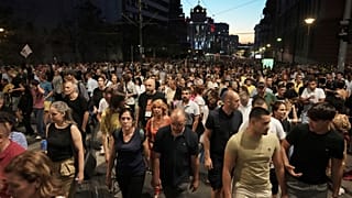 Tüntetés Belgrádban 2025. szeptember 1-én