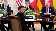 Ukrayna Devlet Başkanı Volodimir Zelenskiy, Avrupalı müttefikleri ve ABD Başkanı Donald Trump ile Beyaz Saray'da, 18 Ağustos 2025