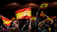 Decenas de personas se dieron cita en Madrid para protestar contra la inmigración.