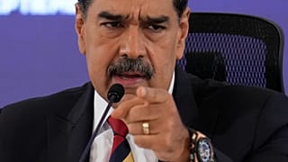 El presidente de Venezuela, Nicolás Maduro, habla durante una conferencia de prensa en Caracas, Venezuela, el lunes 1 de septiembre de 2025. 