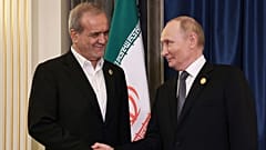 ولادیمیر پوتین، رئیس‌جمهوری روسیه و مسعود پزشکیان، رئیس‌جمهوری ایران