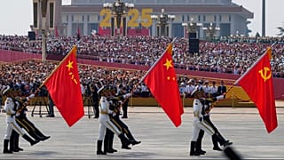 Military personnel take part in a military parade to mark the 80th anniversary of the end of WWII, held in front of Tiananmen Gate in Beijing, Wednesday, Sept. 3, 2025
