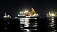 Εικόνα από το περιστατικό το βράδυ της Τρίτης στο Θρακικό Πέλαγος