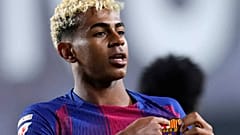 Barcelona'nın yıldızı Lamine Yamal sevinirken