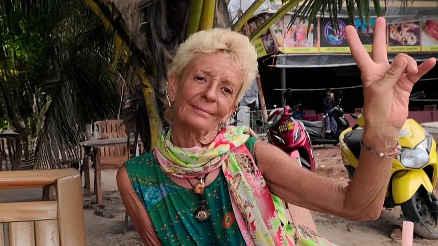 Die Spanierin Matilde Muñoz während einer ihrer Reisen auf dem asiatischen Kontinent.