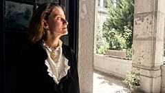Veronika Blyzniucheko na "sua" ala da Basílica da Estrela