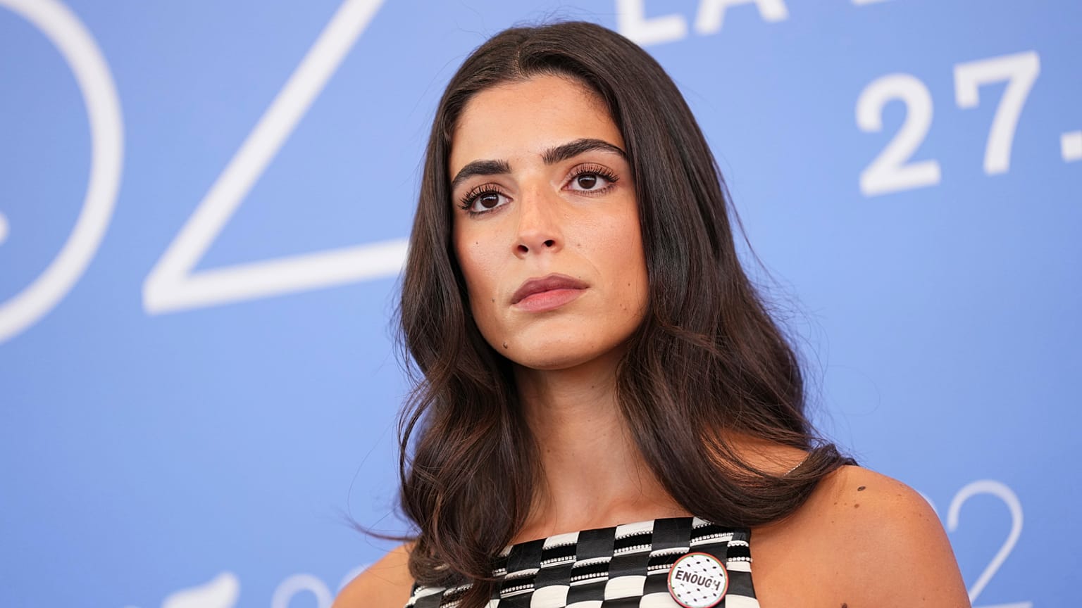 Saja Kilani poses for photographers at the photo call for the film 'The Voice of Hind Rajab' during the 82nd Venice Film Festival in Venice, Italy, Wednesday, Sept. 3, 2025. 