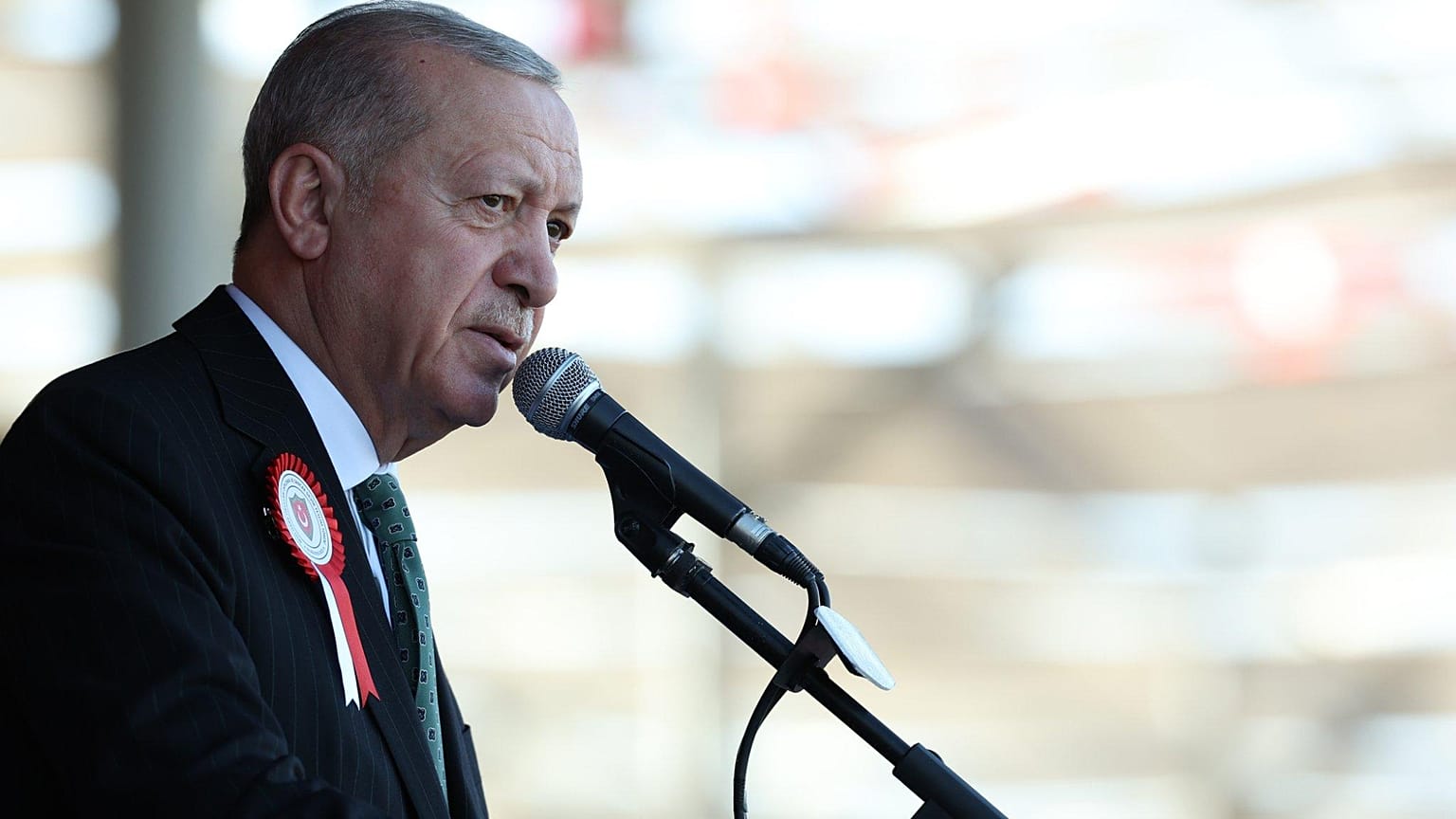 Cumhurbaşkanı Recep Tayyip Erdoğan, Milli Savunma Üniversitesi'nde açıklamalarda bulunurken, 30 Ağustos 2025